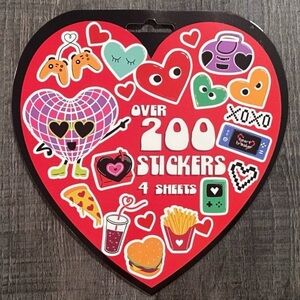 💞 New Heart-Shaped Sticker Book With Over 200 Stickers